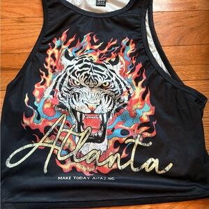 SHEIN Black Graphic Crop Top